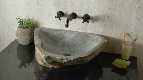 Зеленая раковина Hector M113 из камня кварцита Dragon Green ИНДИЯ 00701411113 для ванной комнаты_2