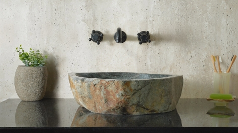 Зеленая раковина Hector M115 из камня кварцита Dragon Green ИНДИЯ 00701411115 для ванной комнаты_1