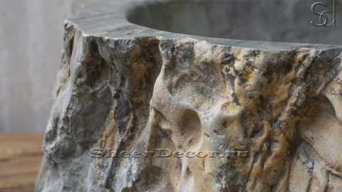 Раковина для ванной Hector M15 из речного камня  Dragon Green ИНДИЯ 0070141115_3