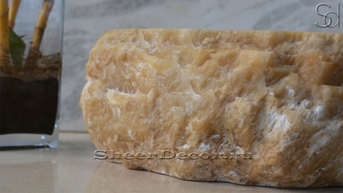Раковина для ванной Hector из речного камня  Herbal Honey ИНДОНЕЗИЯ 007427111_11