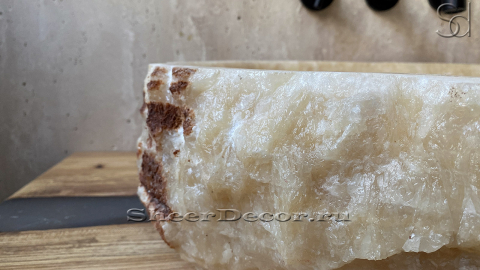 Раковина для ванной Hector M109 из речного камня  Honey Onyx ИНДИЯ 00701611109_5