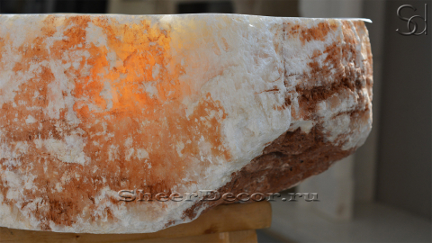 Раковина для ванной Hector M17 из речного камня  Honey Onyx ИНДИЯ 0070161117_2