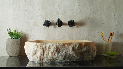 Каменная мойка Hector M228 из желтого оникса Honey Onyx ИНДИЯ 00701611228 для ванной комнаты_2