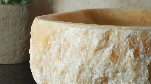 Каменная мойка Hector M228 из желтого оникса Honey Onyx ИНДИЯ 00701611228 для ванной комнаты_4