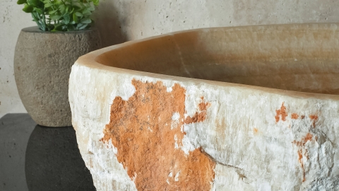 Желтая раковина Hector M233 из камня оникса Honey Onyx ИНДИЯ 00701611233 для ванной комнаты_4