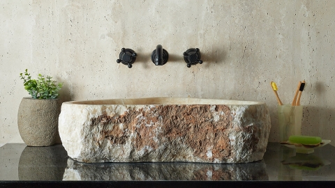 Каменная мойка Hector M234 из желтого оникса Honey Onyx ИНДИЯ 00701611234 для ванной комнаты_1