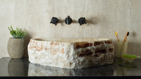 Каменная мойка Hector M234 из желтого оникса Honey Onyx ИНДИЯ 00701611234 для ванной комнаты_5