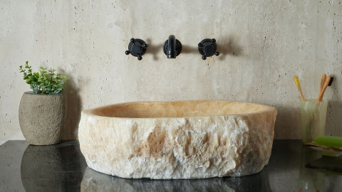 Желтая раковина Hector M237 из камня оникса Honey Onyx ИНДИЯ 00701611237 для ванной комнаты_5