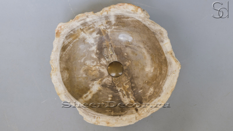 Каменная раковина Hector M27 из окаменелого дерева Petrified Beigewood ИНДОНЕЗИЯ 0079021127 для ванной_3