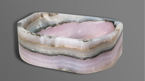 Раковина для ванной Hector из речного камня  Pink Onyx ИНДОНЕЗИЯ 007461111_1