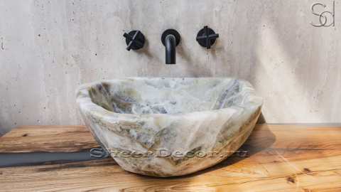 Мойка в ванную Hector M31 из речного камня  Tourmalin ИНДИЯ 0075401131_4