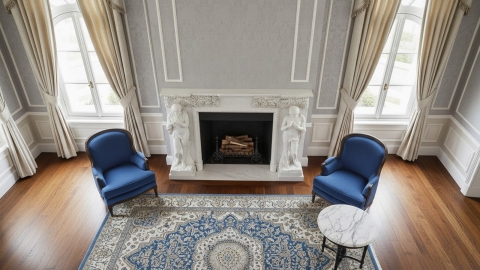 Мраморный портал белого цвета для отделки камина Hepri M2 из натурального камня Bianco Extra 343111902_2