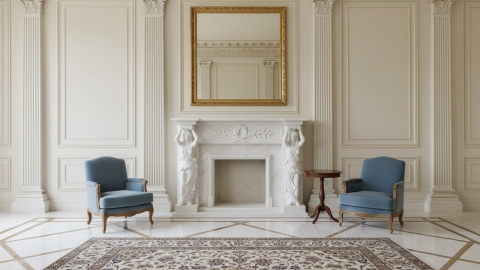 Каменный портал белого цвета для облицовки камина Hepri из мрамора Bianco Extra 343111901_5