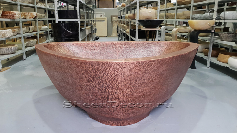 Элитная ванна Hepta из меди Copper Сarambole 165000851 производство ИТАЛИЯ_4