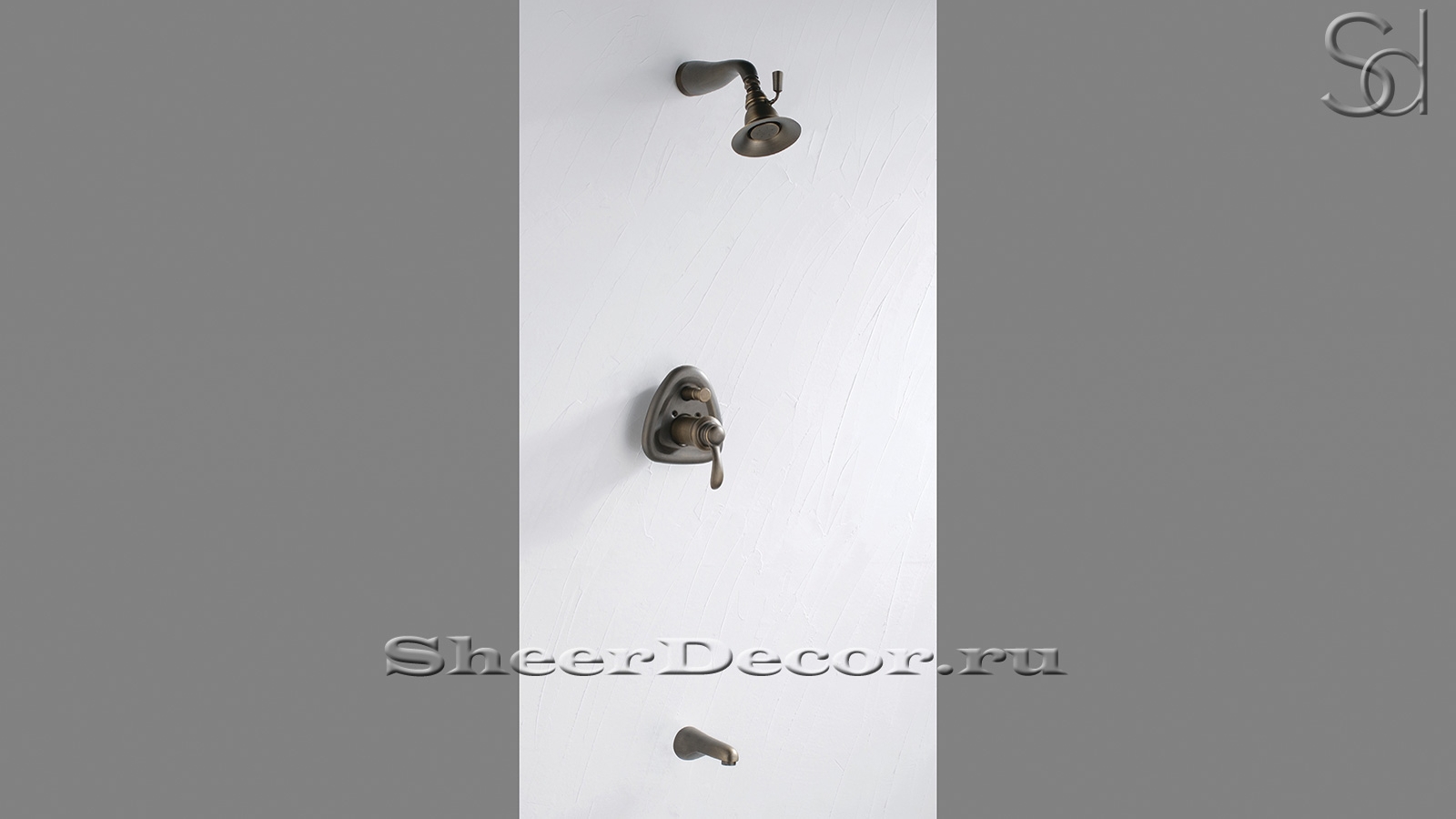 Бронзовая лейка Icaria Standart из металлизированной латуни Brass Antique_1600_pixels_1 Настенная лейка для душа Icaria Standart из металлизированной латуни Brass_1600_pixels_1