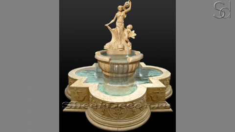 Мраморный фонтан бежевого цвета Ivett из камня сорта Egypt Ivory 379114941_1
