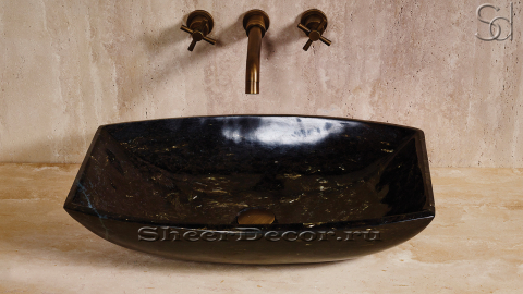 Перламутровая раковина Ivona из камня лабрадорита Blue Pearl ИНДИЯ 018003111 для ванной комнаты_10