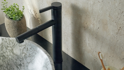 Врезной смеситель для раковины Jemi Pullout с матовой фактурой из латуни сорта Black Brass ИНДИЯ 401401008_2