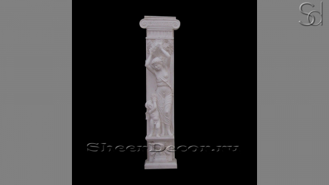 Мраморная пилястра Jenit Uva из камня Bianco Carrara в сборе _1