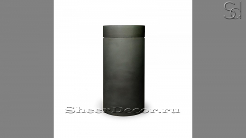 Черная раковина на пьедестале Jenna M11 из архитектурного бетона Concrete Black РОССИЯ 1264001711 для ванной комнаты_1