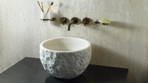 Каменная курна  Kadi из белого мрамора Crystal White ИНДИЯ 426072321_3