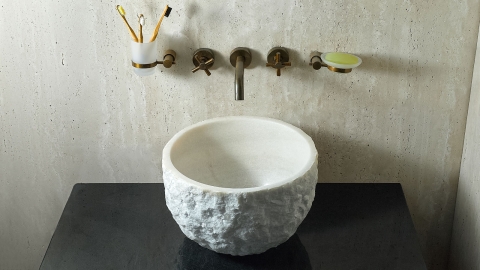 Каменная курна  Kadi из белого мрамора Crystal White ИНДИЯ 426072321_4