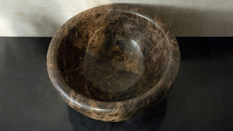 Мраморная курна  Kadi из коричневого мрамора Emperador Dark ИСПАНИЯ 426042121_5