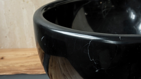 Мраморная раковина  Kadi из черного камня Nero Marquina_7