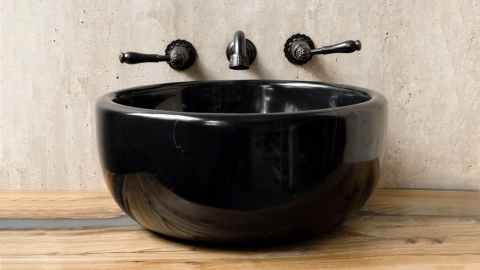 Мраморная раковина  Kadi из черного камня Nero Marquina_8