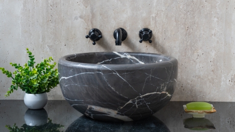 Каменная курна  Kadi из коричневого мрамора Pietra Gray ИРАН 426333121_2