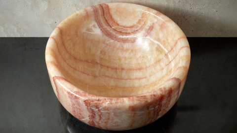 Каменная курна  Kadi из красного оникса Red Honey ИНДИЯ 426079121_5