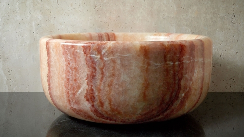 Каменная курна  Kadi из красного оникса Red Honey ИНДИЯ 426079121_6