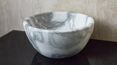 Каменная курна овальной формы Kadi из серого мрамора Statuarietto ИТАЛИЯ 426161121_7