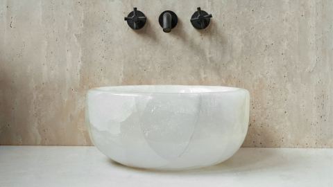 Каменная курна  Kadi из белого оникса White Honey ИНДИЯ 426428121_3