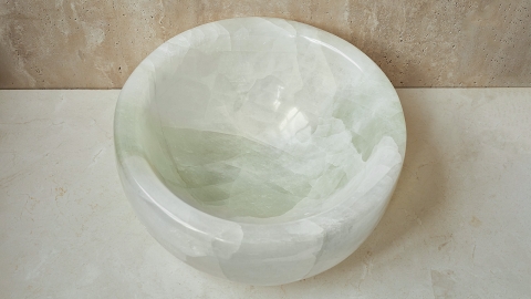 Каменная курна  Kadi из белого оникса White Honey ИНДИЯ 426428121_4