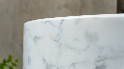 Мраморная курна круглой формы Kale Bucket из белого мрамора Bianco Carrara ИТАЛИЯ 0190051219_4