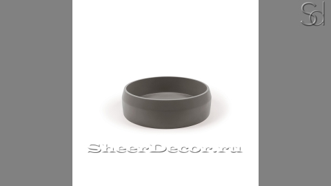 Серая раковина Kale M15 из архитектурного архитектурного Concrete Graphite РОССИЯ 0193571115 для ванной комнаты_1