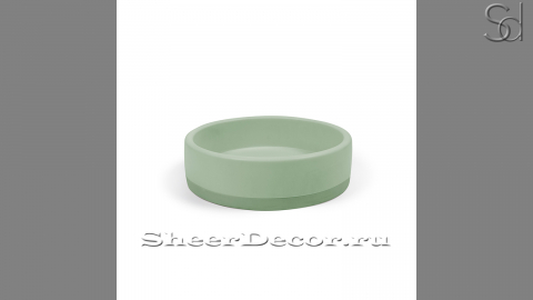 Зеленая раковина Kale M18 из архитектурного бетона Concrete Menthol РОССИЯ 0198101118 для ванной комнаты_1
