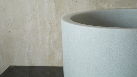 Мраморная курна Kale M19 из белого камня Crystal Grey ИТАЛИЯ 0199221219 для хамама комнаты_3