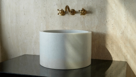 Мраморная курна Kale M19 из белого камня Crystal Grey ИТАЛИЯ 0199221219 для хамама комнаты_5