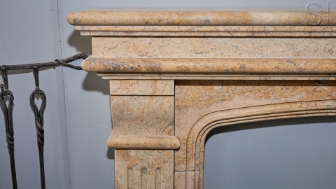 Каменный портал бежевого цвета для облицовки камина Kalei M3 из травертина Romano Antico 430131003_2