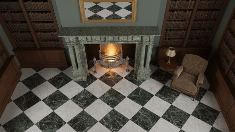 Каменный портал зеленого цвета для облицовки камина Karen M2 из мрамора Cipollino Dorato 159142402_8