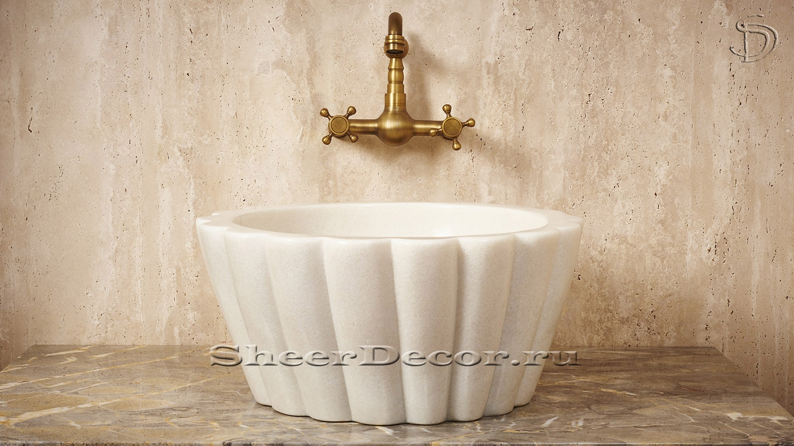 Мраморная курна Karla из камня Crystal White_1600_pixels_1 Мраморная курна Karla Standart для турецкой бани из камня Crystal White белого цвета polished_1600_pixels_1