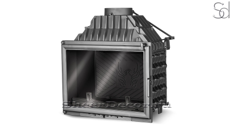 Каминная топка на дровах  Kawmet W11 Gray из чугуна_1