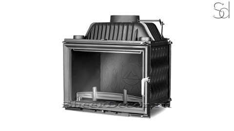 Каминная топка на дровах  Kawmet W17 14 kW Gray из чугуна_1