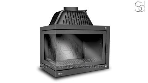 Каминная топка на дровах  Kawmet W17 Left Gray из чугуна_1
