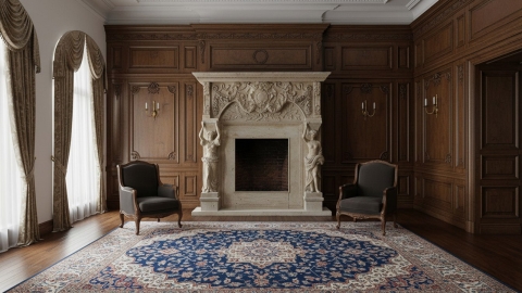 Каменный портал бежевого цвета для облицовки камина Kosma из травертина Romano Antico 464131901_4