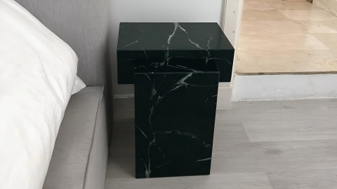 Каменный стол Ladrillo из зеленого мрамора Veria Green в сборе _2