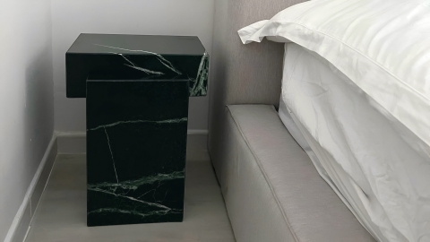 Каменный стол Ladrillo из зеленого мрамора Veria Green в сборе _3