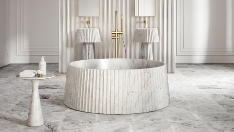 Мраморная ванна Lampada M4 из белого камня Bianco Carrara 000005554_1